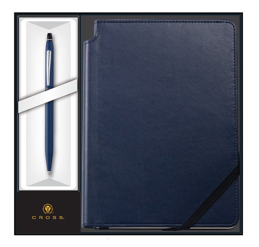 Click Midnight Blue Ballpoint Pen with Midnight Blue Journal Gift Set