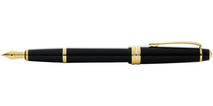 Bailey Light Polished Black Resin and Gold Tone Fountain Pen