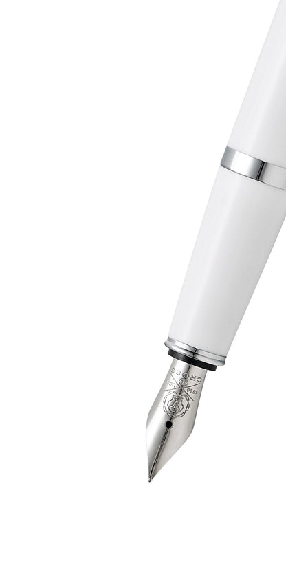 Cross Bailey Light Polished White Resin Fountain Pen