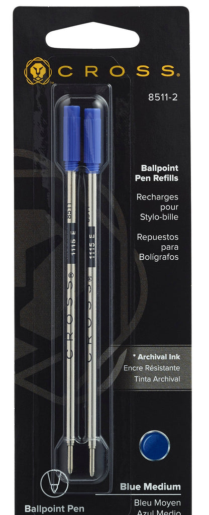 Ballpoint Pen Refill - Blue - Medium - Dual Pack