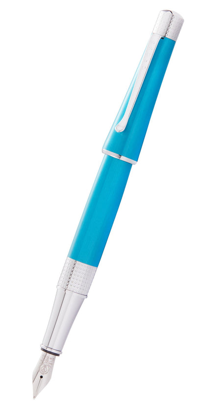 Beverly Translucent Teal Lacquer Fountain Pen