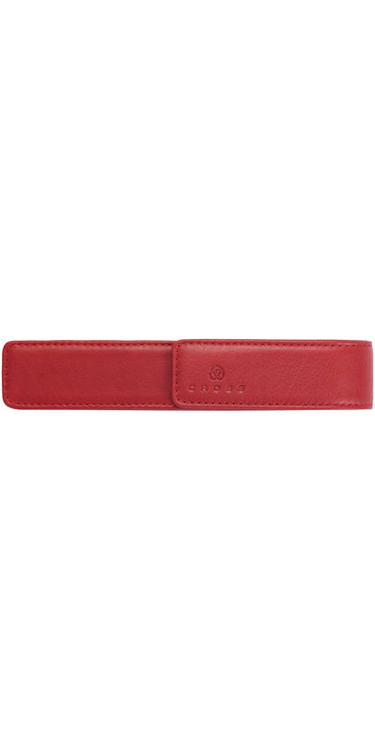 Crimson Leather Single Pen Pouch