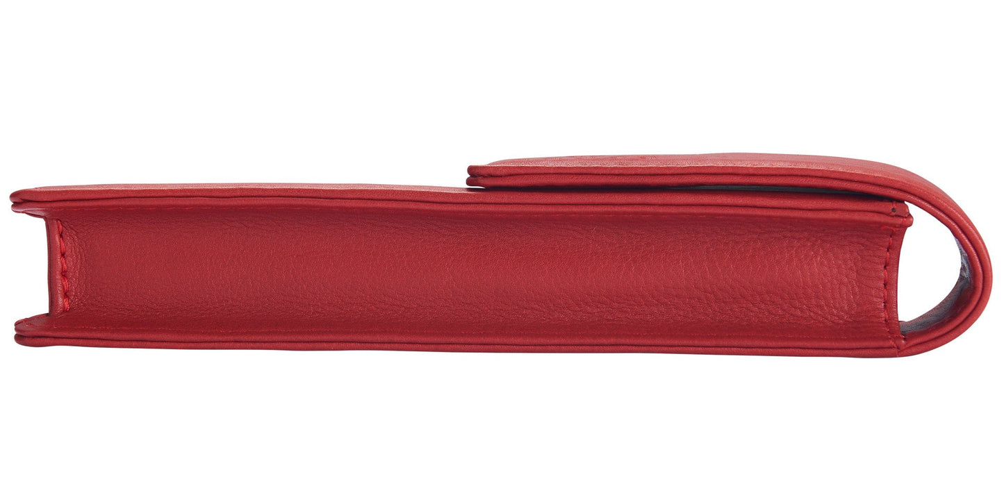 Crimson Leather Single Pen Pouch