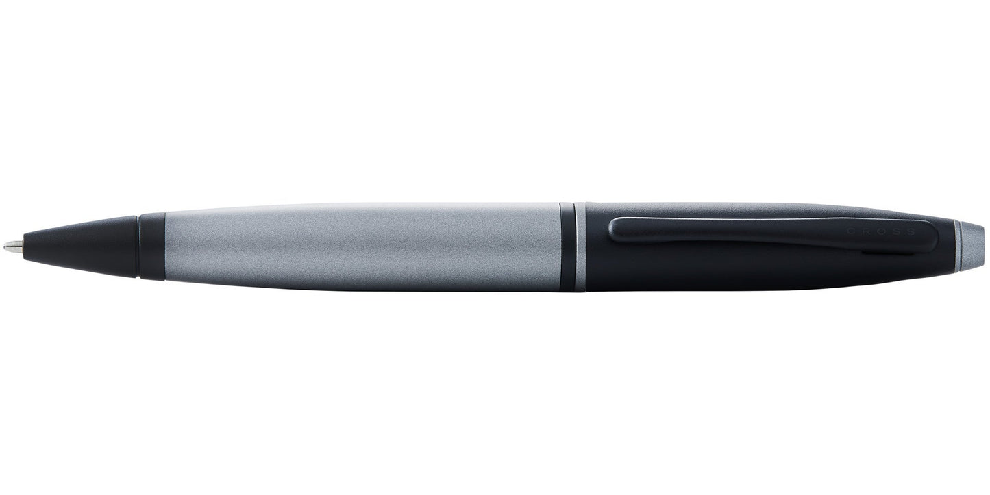 Calais Matte Gray and Black Lacquer Ballpoint Pen