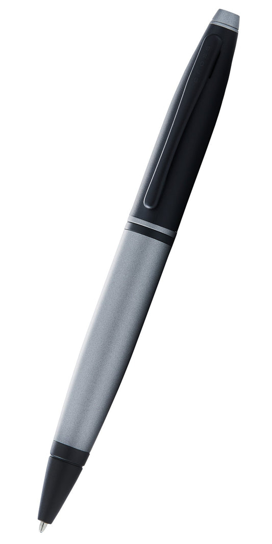 Calais Matte Gray and Black Lacquer Ballpoint Pen