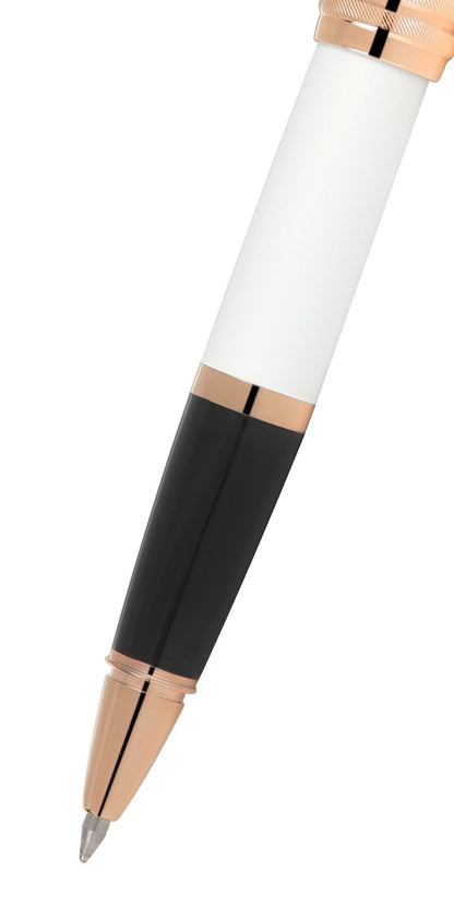 Bailey Pearlescent White Lacquer Rollerball Pen