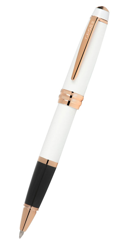 Bailey Pearlescent White Lacquer Rollerball Pen