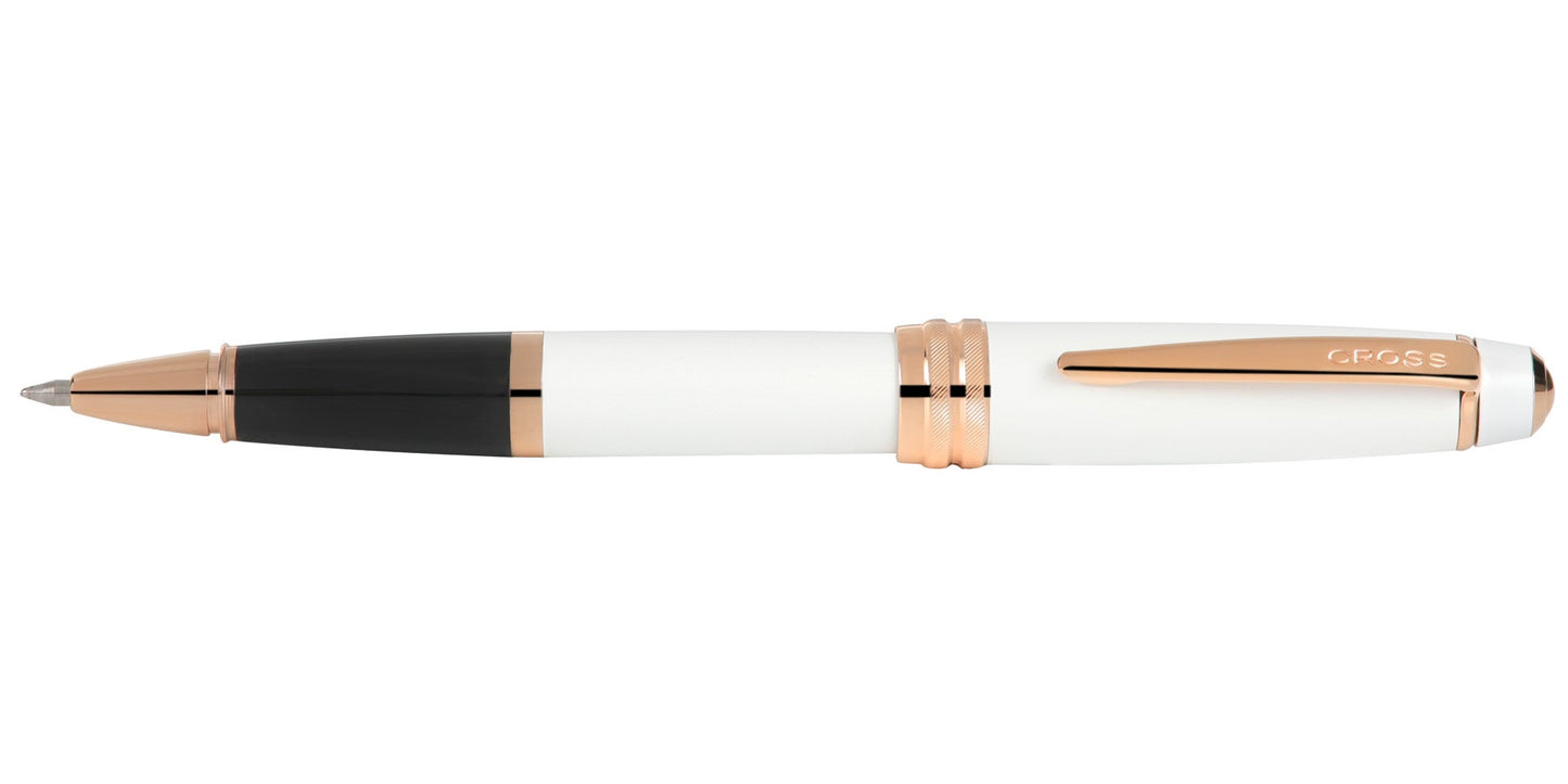 Bailey Pearlescent White Lacquer Rollerball Pen