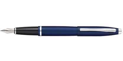 Calais Matte Metallic Midnight Blue Fountain Pen with Stainless Steel Nib