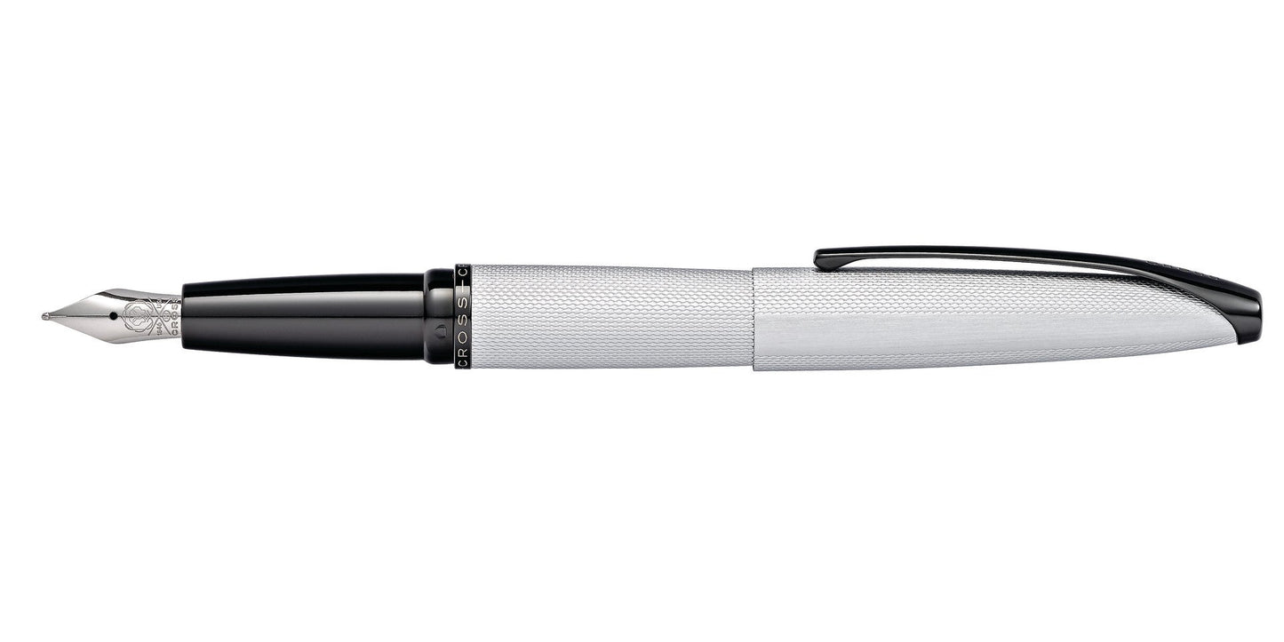 ATX® Brushed Chrome Medium Nib Fountain Pen