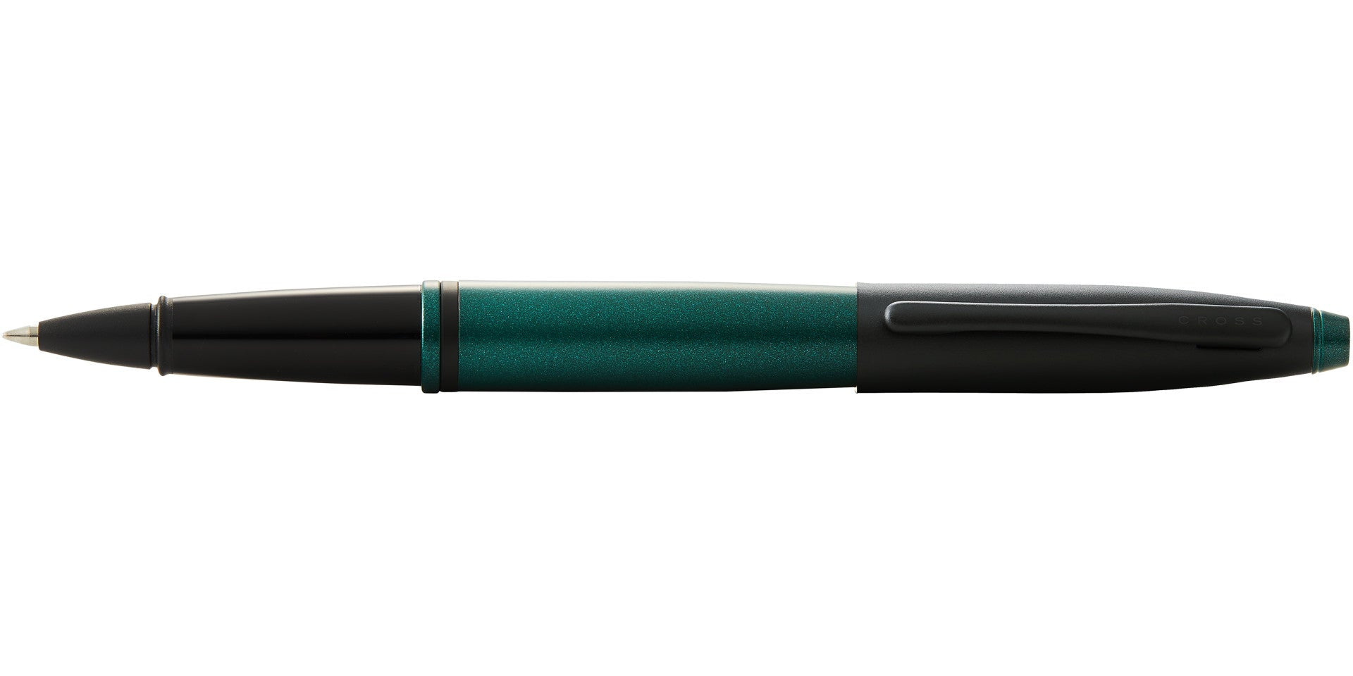 Calais Matte Green and Black Lacquer Rollerball Pen