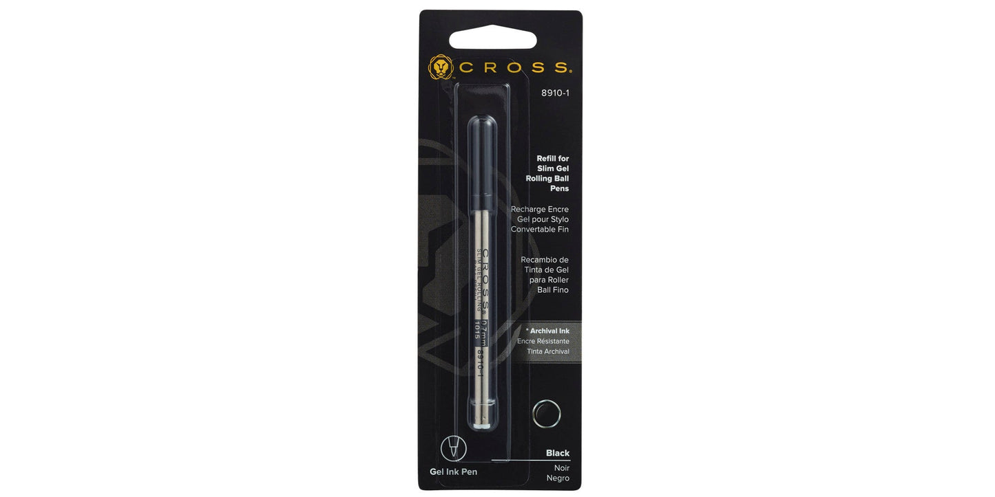 Slim Gel Rollerball Pen Refill - Black - Single Pack