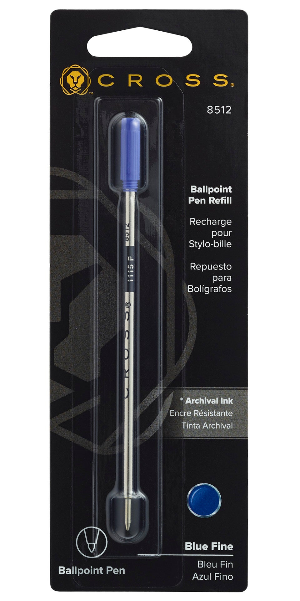 Ballpoint Pen Refill - Blue - Fine - Packaged One Per Card