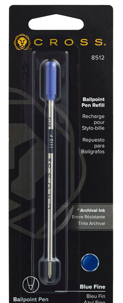 Ballpoint Pen Refill - Blue - Fine - Packaged One Per Card