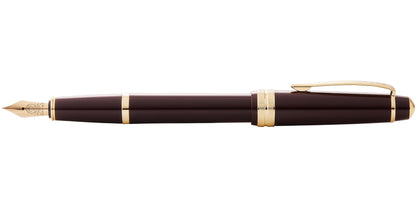 Bailey Light Polished Burgundy Resin and Gold Tone Fountain Pen