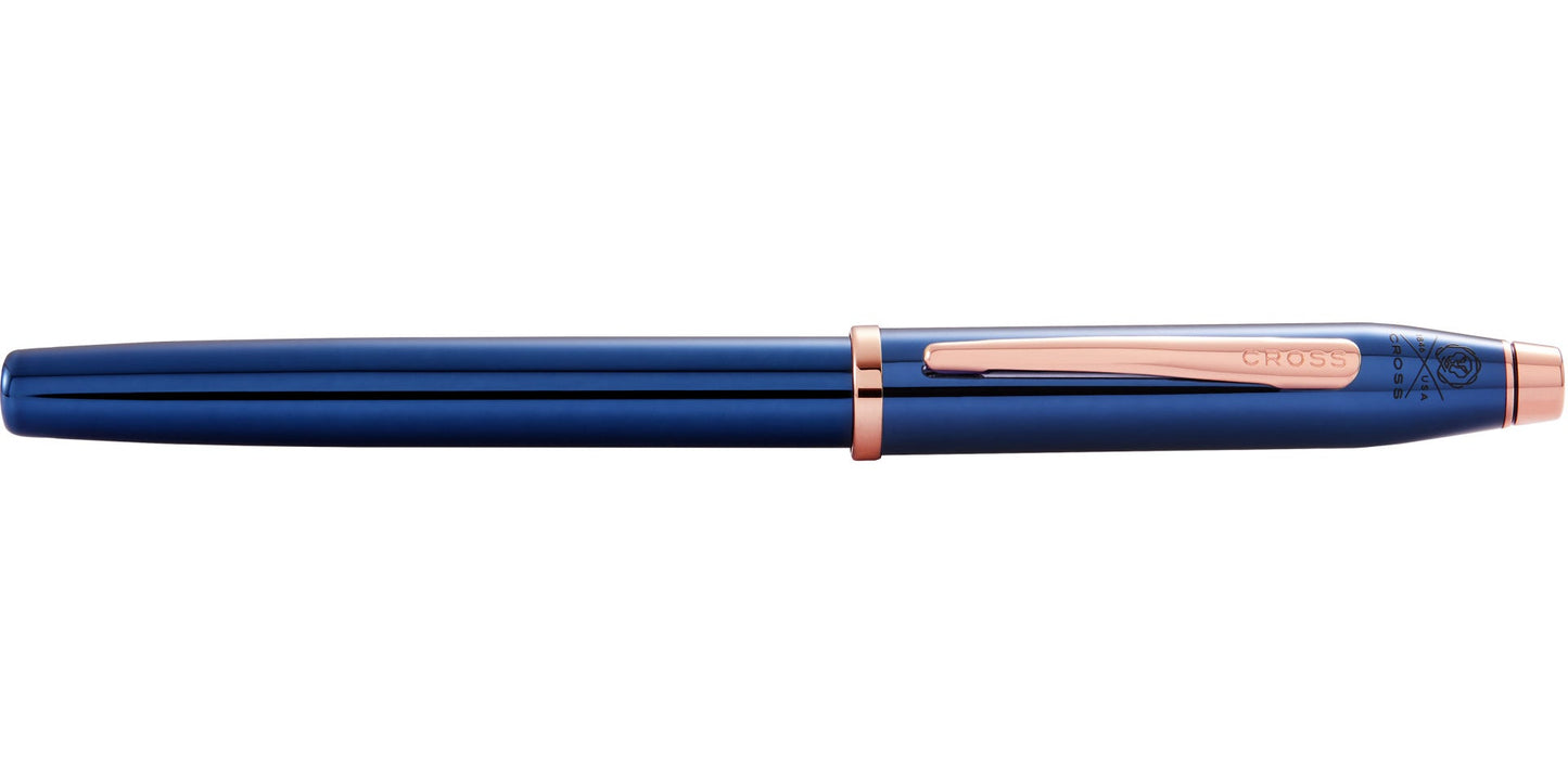 Century II Translucent Cobalt Blue Lacquer Rollerball Pen