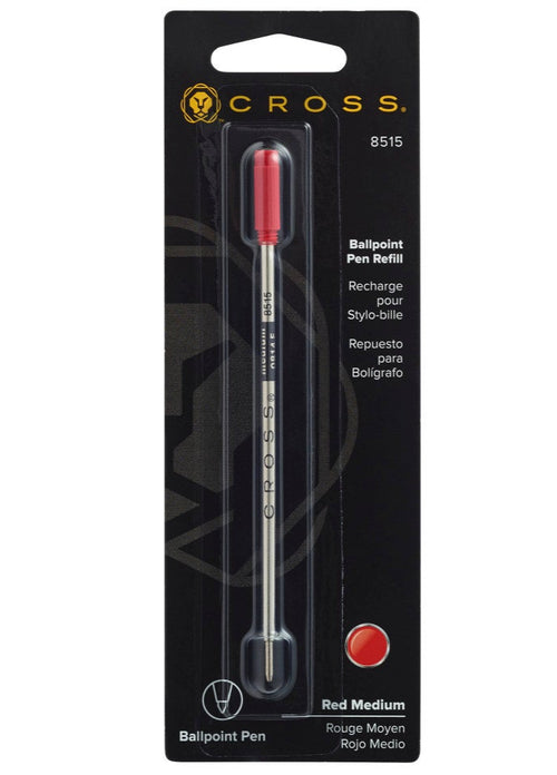 Ballpoint Pen Refill - Red - Medium - Packaged One Per Card