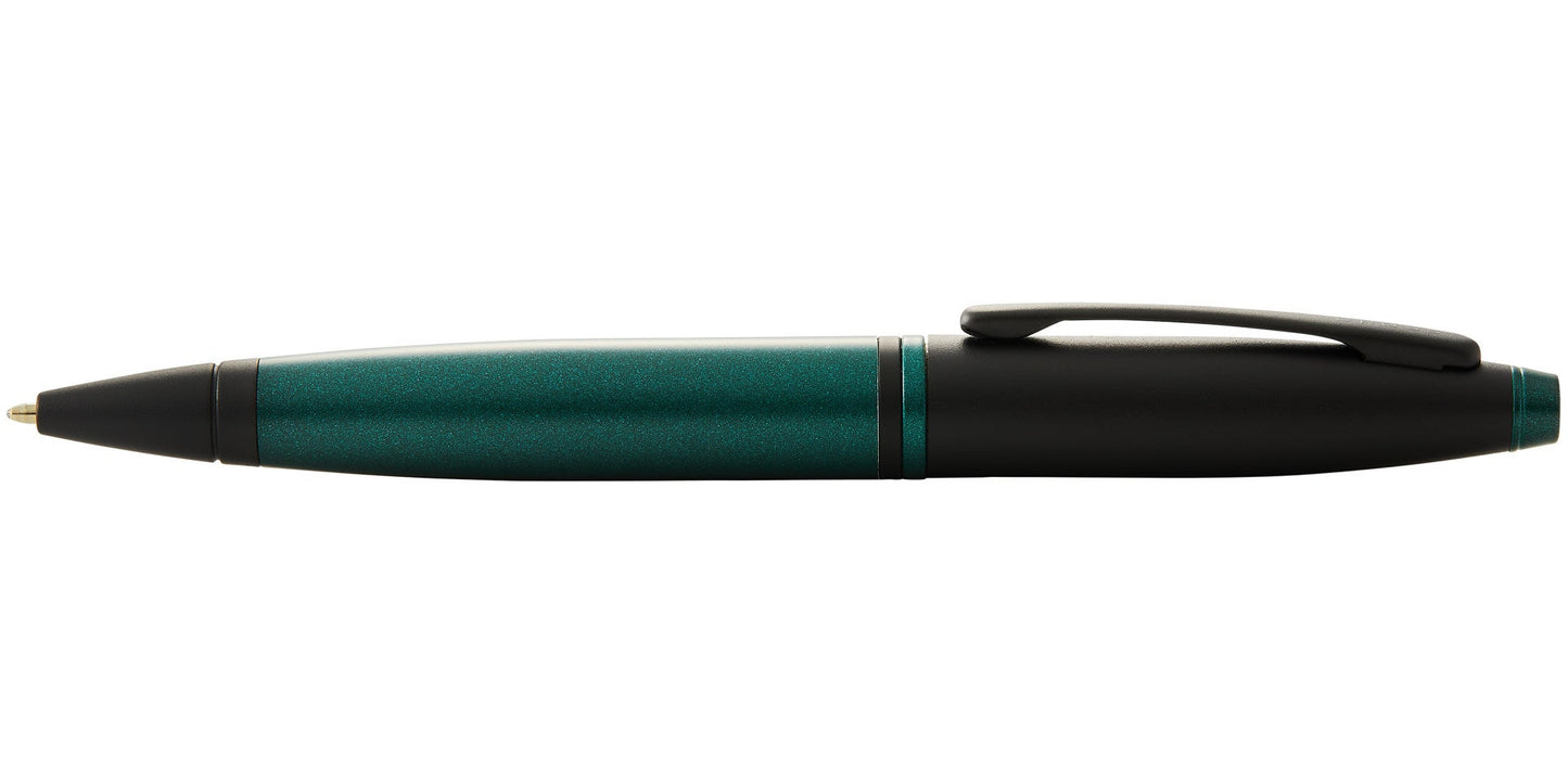 Calais Matte Green and Black Lacquer Ballpoint Pen