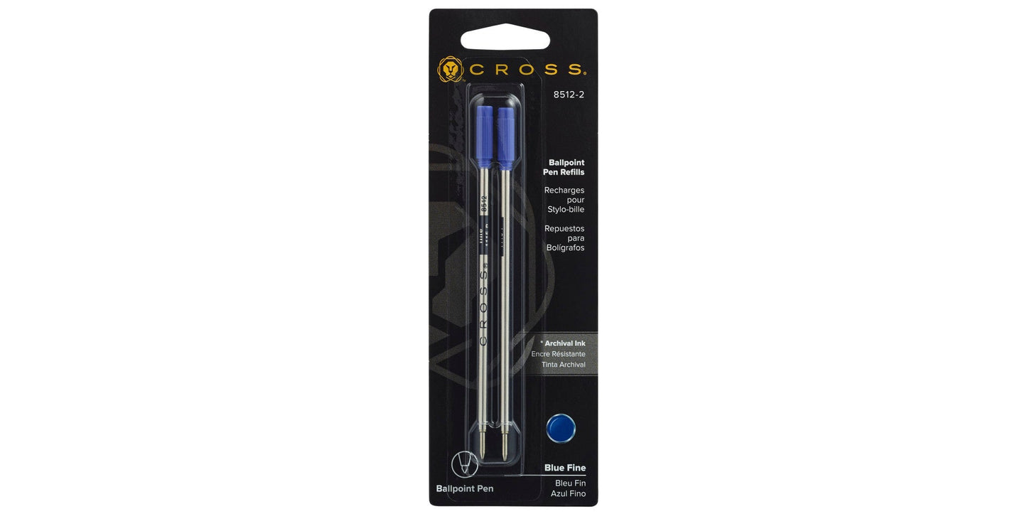 Ballpoint Pen Refill - Blue - Fine - Dual Pack