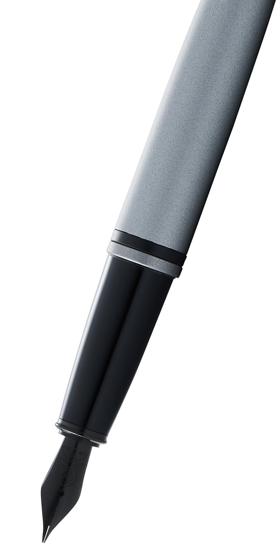 Calais Matte Gray and Black Lacquer Fountain Pen