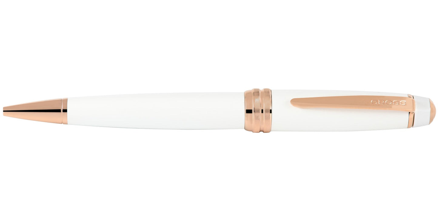 Bailey Pearlescent White Lacquer Ballpoint Pen