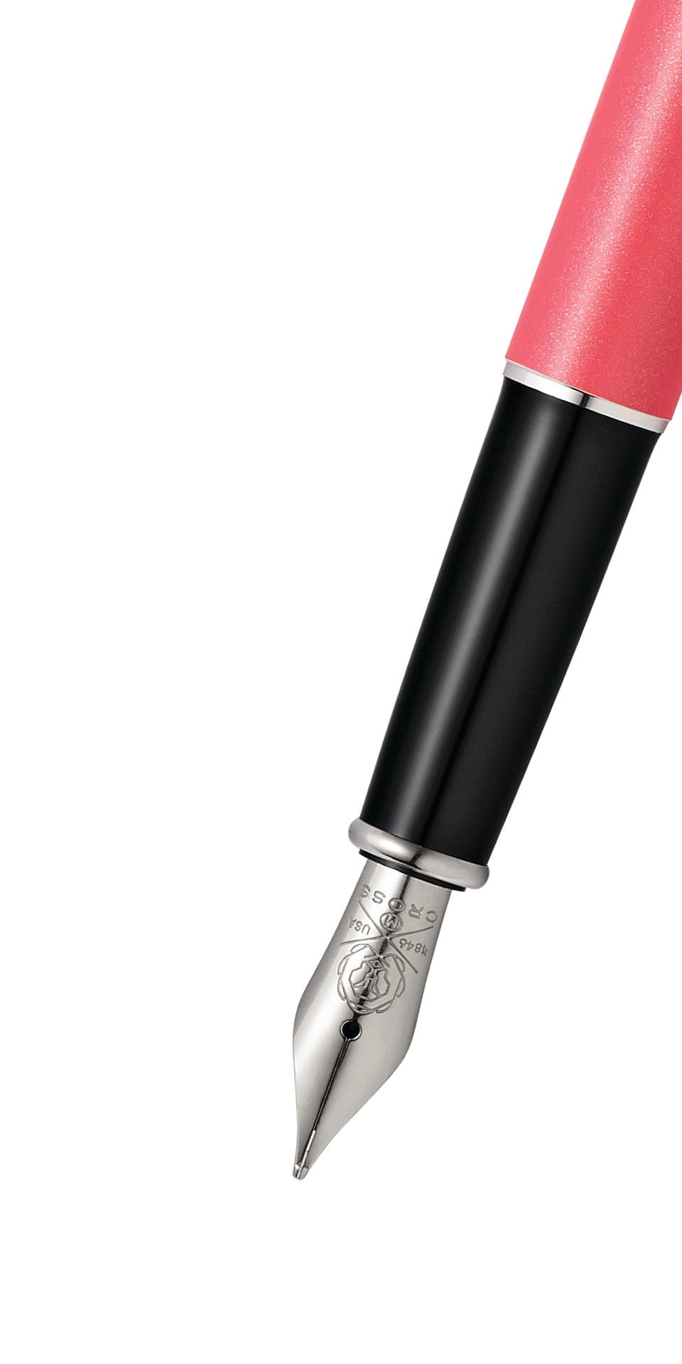 Ikelos Fountain Pen orders – Coral Alumilite – Chrome Finish