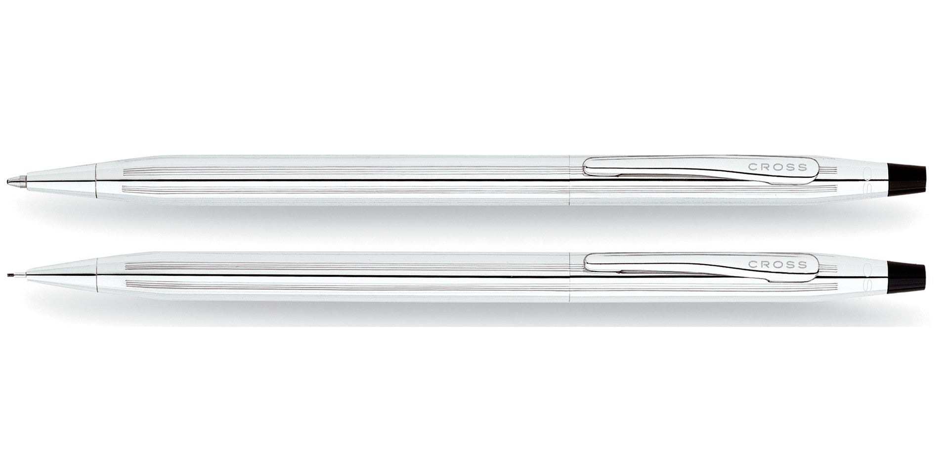 Classic Century Lustrous Chrome Pen and Pencil Set