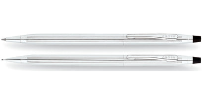 Classic Century Lustrous Chrome Pen and Pencil Set