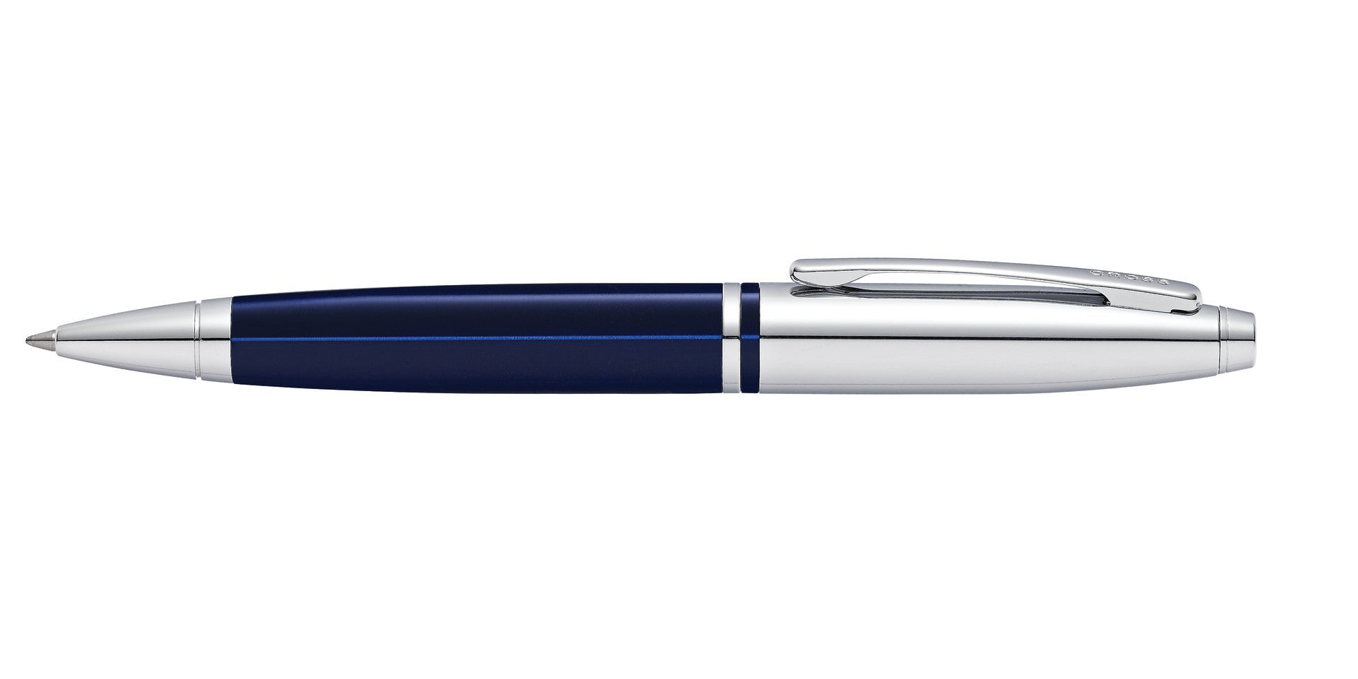 Calais Chrome & Blue Lacquer Ballpoint Pen