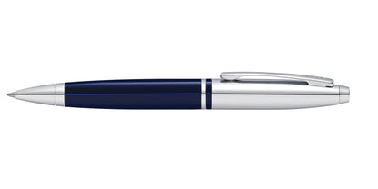 Calais Chrome & Blue Lacquer Ballpoint Pen