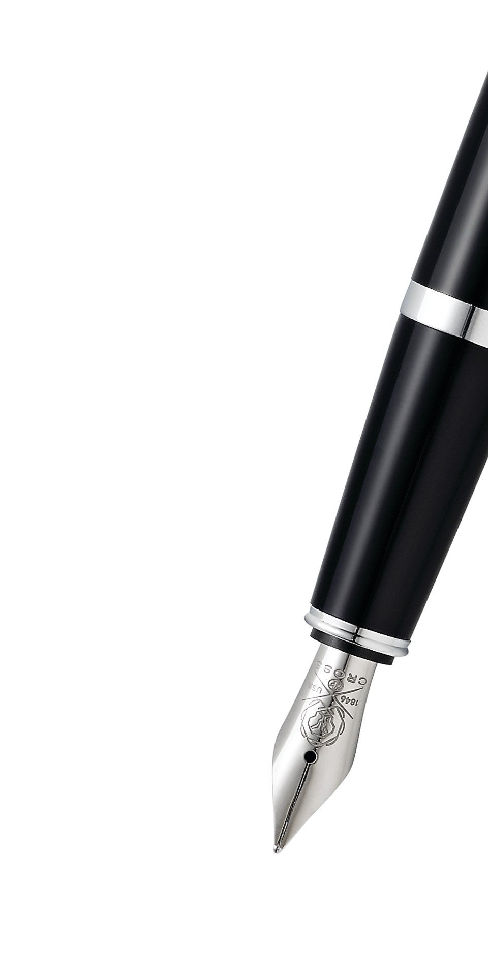 Cross Bailey Light Polished Black Resin Fountain Pen