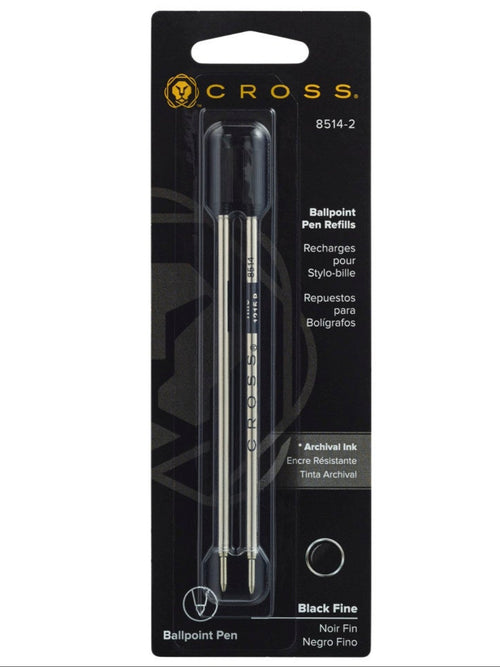 Ballpoint Pen Refill - Black - Fine - Dual Pack