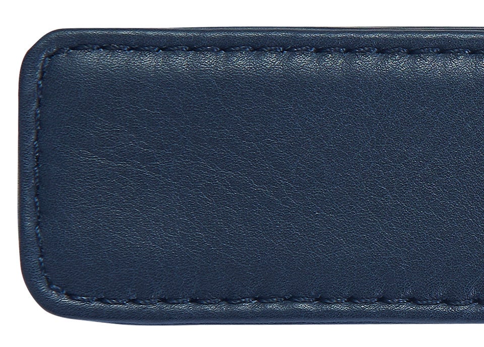 Midnight Blue Leather Single Pen Pouch