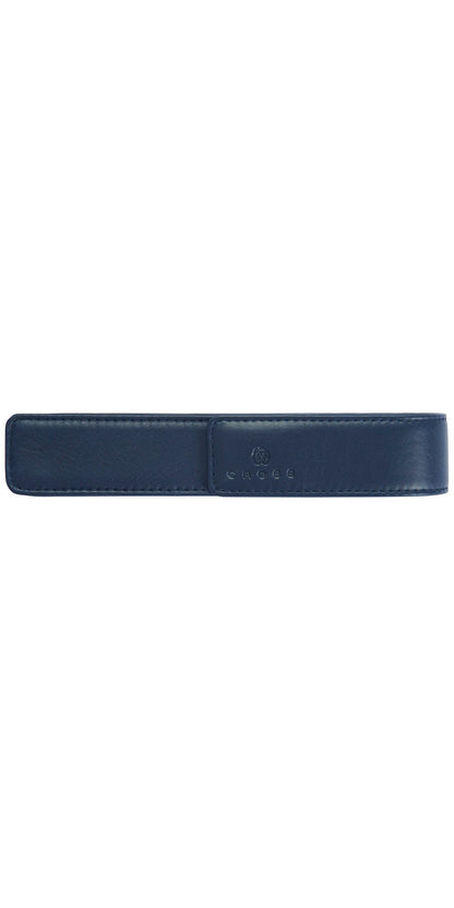 Midnight Blue Leather Single Pen Pouch