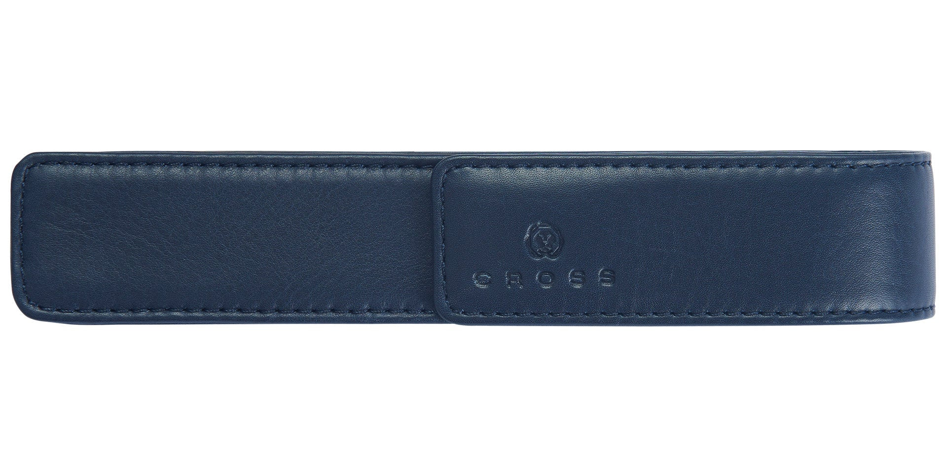 Midnight Blue Leather Single Pen Pouch