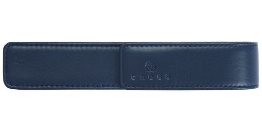 Midnight Blue Leather Single Pen Pouch