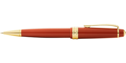 Bailey Light Polished Amber Resin and Gold Tone Ballpoint Pen