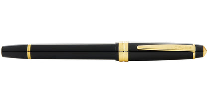 Bailey Light Polished Black Resin and Gold Tone Fountain Pen