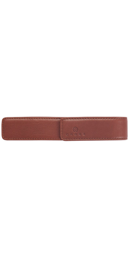 Tan Leather Single Pen Pouch