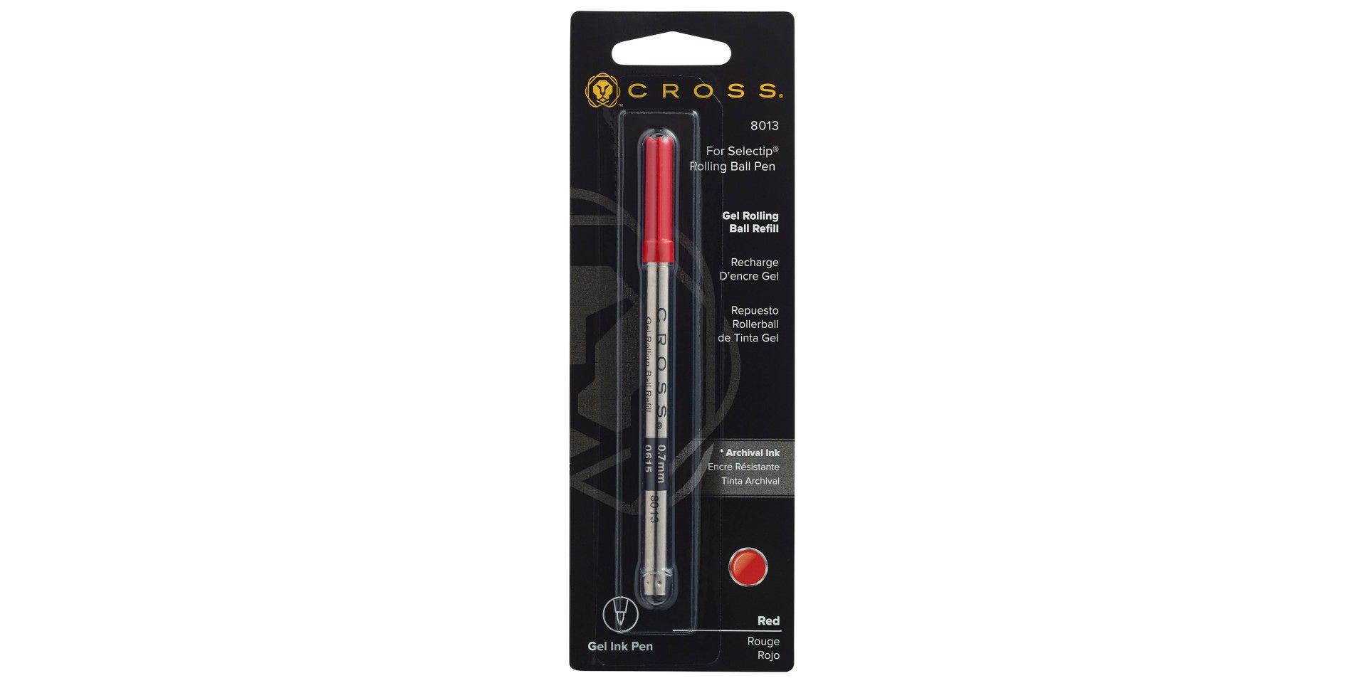 Selectip Gel Rollerball Pen Refill - Red - Single Pack