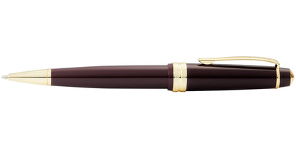 Bailey Light Polished Burgundy Resin and Gold Tone Ballpoint Pen