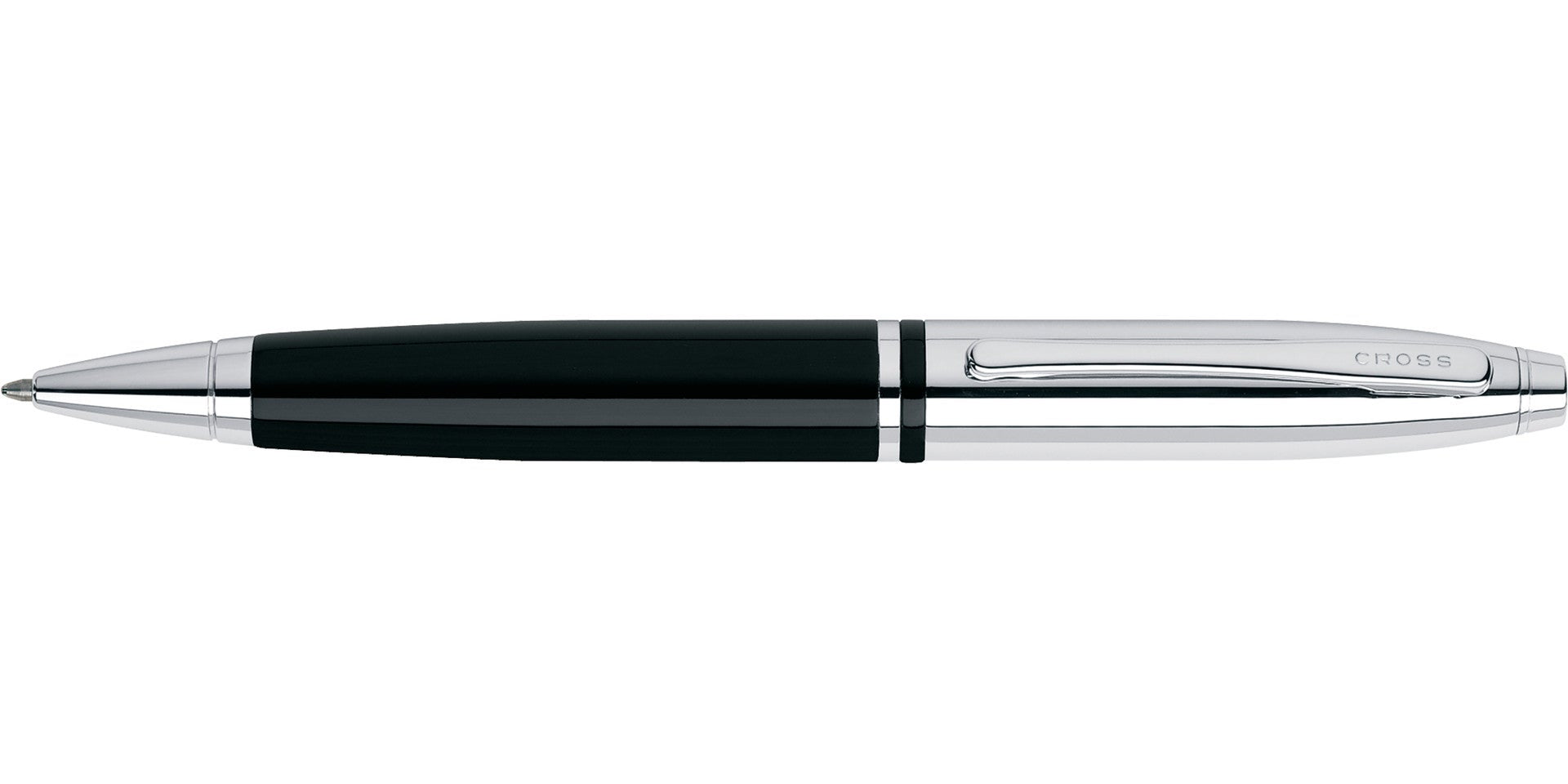 Calais Chrome & Black Lacquer Ballpoint Pen