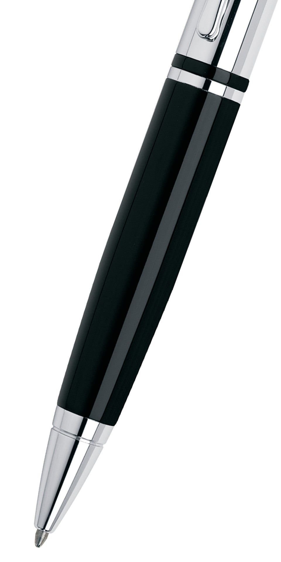 Calais Chrome & Black Lacquer Ballpoint Pen