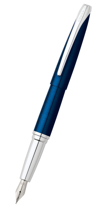 ATX Translucent Blue Lacquer Fountain Pen