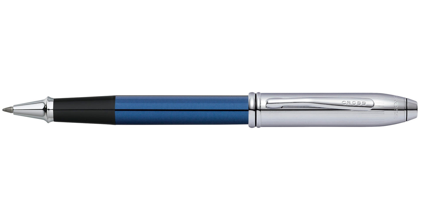 Townsend Blue and Chrome Rollerball Pen