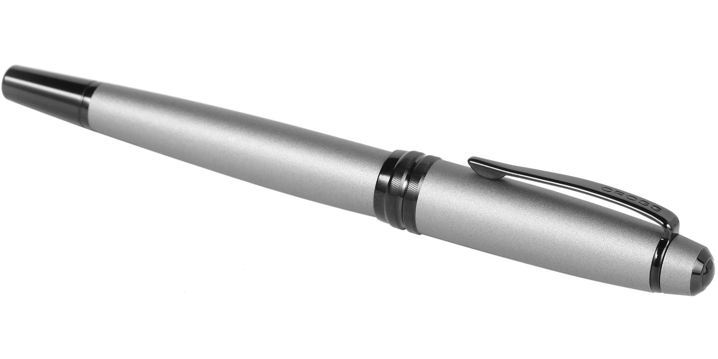 Bailey Matte Gray Lacquer Rollerball Pen