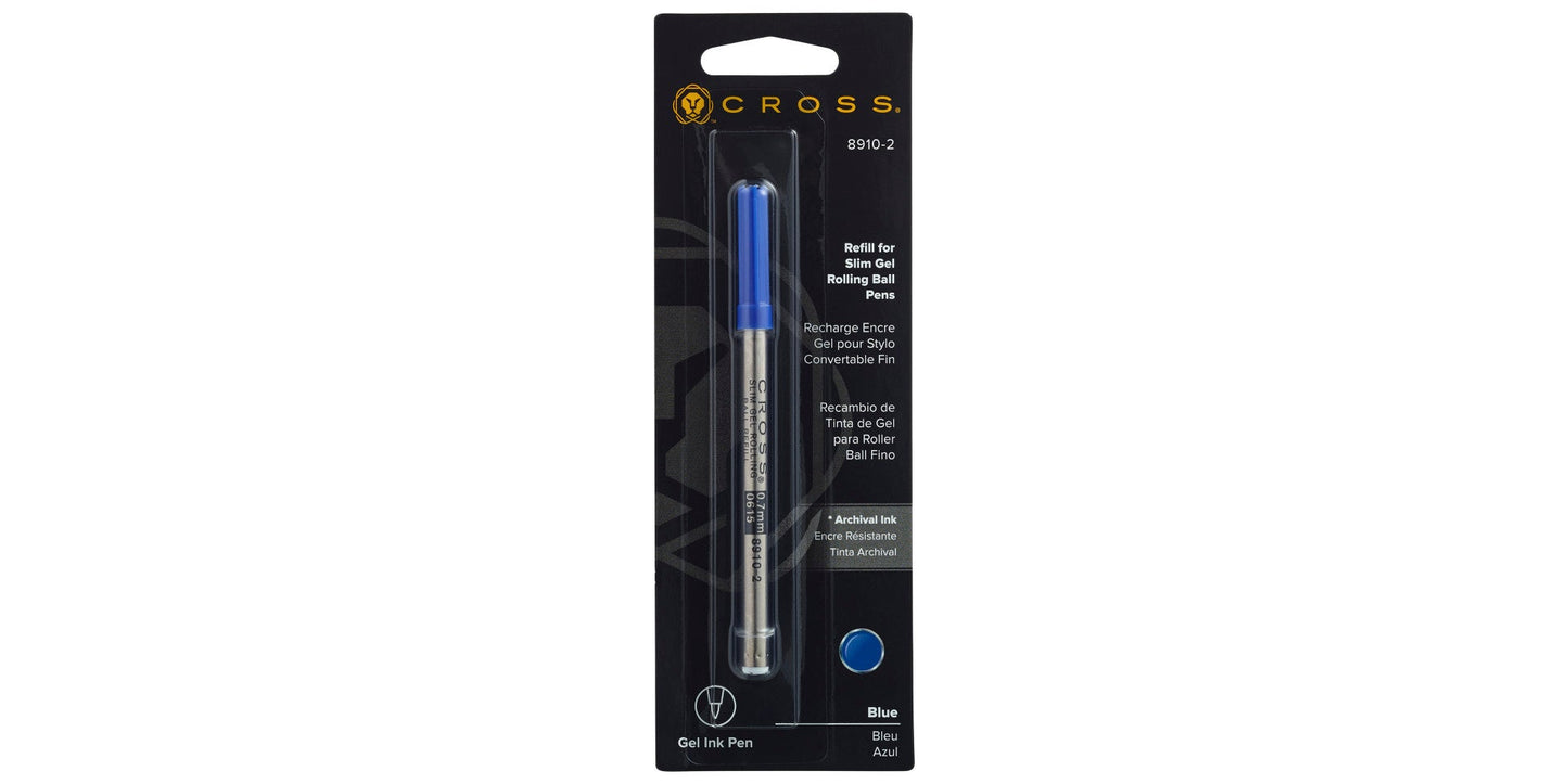 Slim Gel Rollerball Pen Refill  - Blue - Single Pack