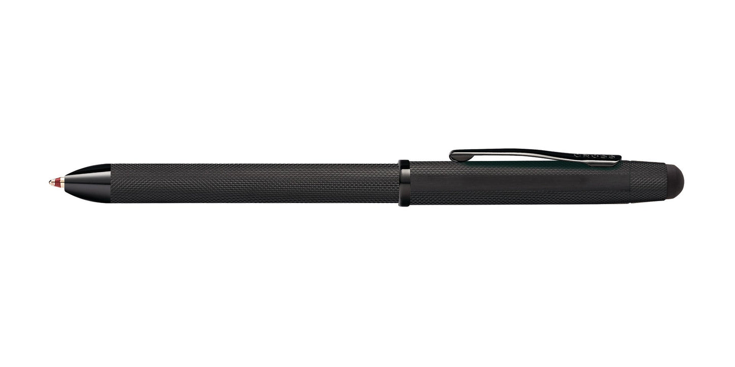 Tech3+ Brushed Black PVD Multifunction Pen