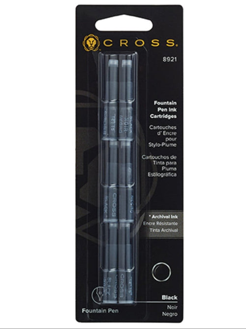 Fountain Pen Ink Cartridge - Black (six per card)