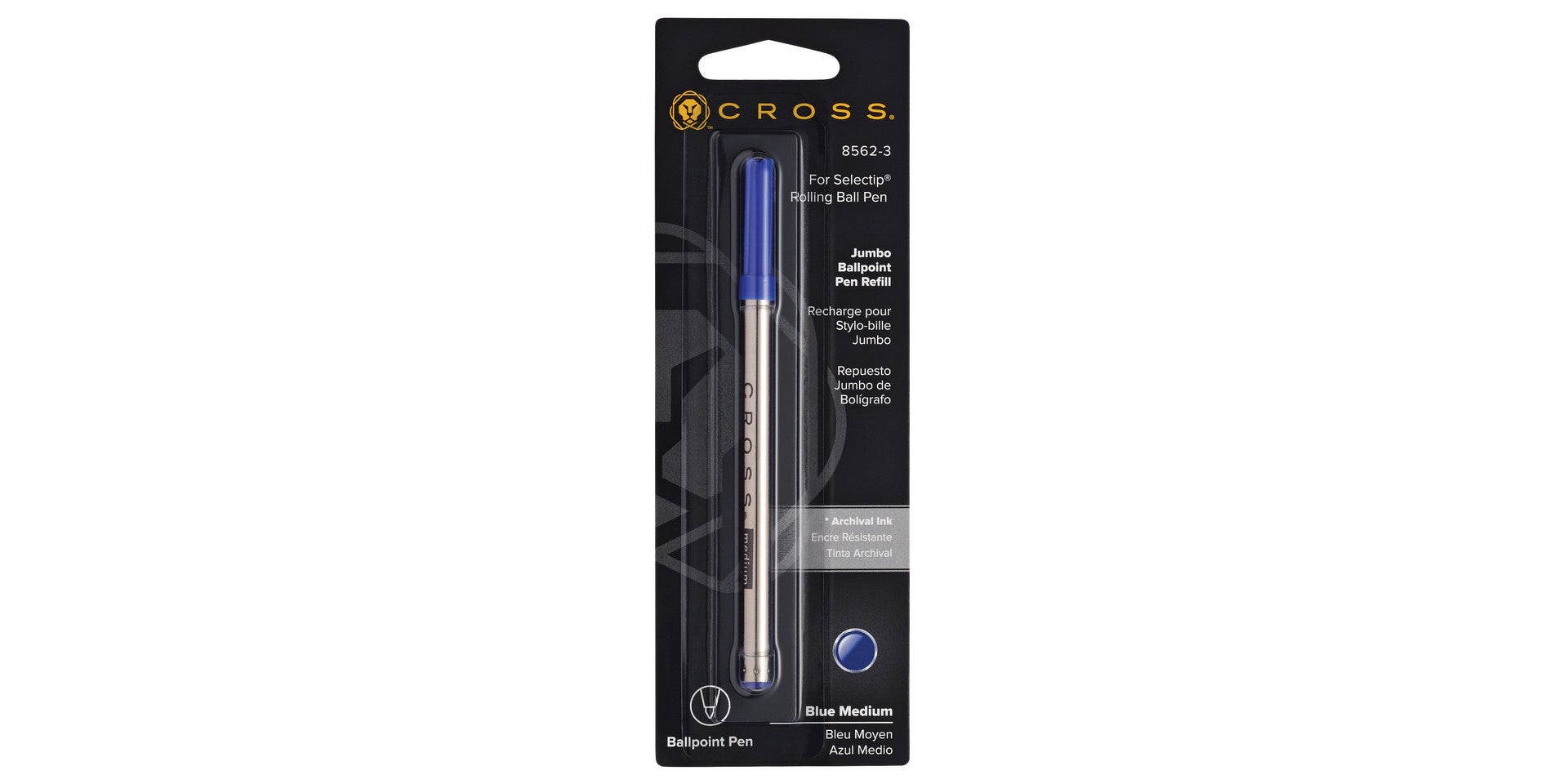 Selectip Jumbo Ballpoint Pen Refill – Blue - Medium - Single Pack